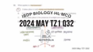 IB Biology HL 2024 May TZ1 Paper 1 Q32 [upl. by Alfi]