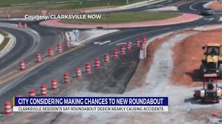 Clarksville considering making changes to new roundabout [upl. by Ettennan]