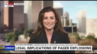 Natasha Hausdorff discusses the legality of the exploding beepers on Sky News Australia [upl. by Dragde]