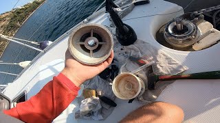 How to Service your Lofrans Anchor Windlass  Cleaning and Greasing  Vertical 1000 Wattage [upl. by Brigida]