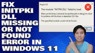 How To Fix Initpkidll missing or not Found Error in Windows 1011 [upl. by Eibbor]