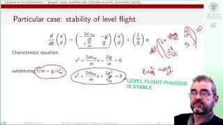 Phugoid aircraft dynamics equilibrium linearization stability simplified 2nd order equations 44 [upl. by Ardnic968]