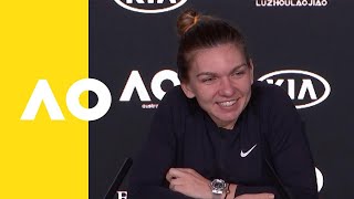 Simona Halep press conference 4R  Australian Open 2019 [upl. by Wrand]