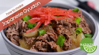 How to make Japanese Gyudon Beef Bowl shorts [upl. by Talich466]