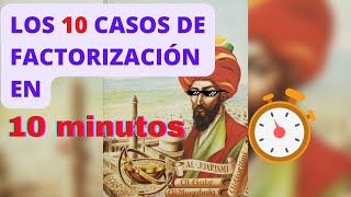 LOS 10 CASOS DE FACTORIZACION En 10 minutos Cursos online [upl. by Wichman]