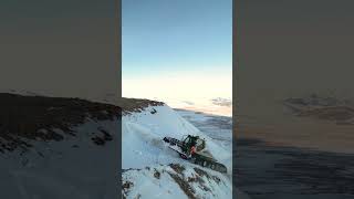 Snowcat climbs crazy mountain top [upl. by Parish]