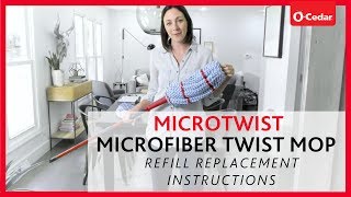 OCedar MicroTwist Microfiber Twist Mop Refill Replacement Instructions [upl. by Salem43]