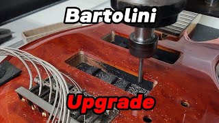 Bartolini pickup and preamp installation on a Yamaha TRB6 [upl. by Aitram]