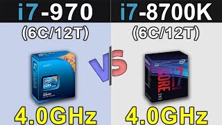 i7970 40GHz vs i78700K  IPC Comparison [upl. by Emiaj]