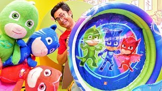 Pijamaskeliler havuzu Yeni PJ Masks lisanslı havuzu açılımı ve şişirmesi [upl. by Marne660]