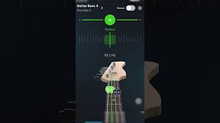 How to tune Bass Guitar with 4 string bass tuning guitartuner music guitartuning [upl. by Anelhtak]