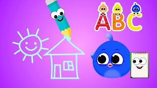 Super Simple Lowercase ABC Learning ✏️  Fun Vocabulary with Giligilis for Beginners [upl. by Eleynad]