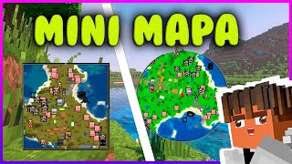 MINI MAPA MOD Para MINECRAFT PE 120 119  Map Addon  Bedrock  MOD PACK [upl. by Leesen]