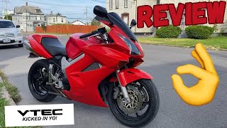 2002 Honda VFR800 Interceptor Review  VTEC [upl. by Bradway]