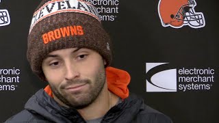 Browns upset at illegal helmet hit on Baker Mayfield [upl. by Anyotal612]