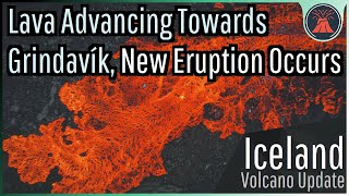 Iceland Volcano Eruption Update Lava Flowing Towards Grindavík New Eruption [upl. by Megdal187]