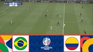 BRAZIL VS COLOMBIA  COPA AMERICA 2024  ROUND 3  FOOTBALL LIFE 2024 [upl. by Gerdi401]