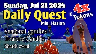 Sky Daily Quest today  Vault of Knowledge 21 jul 2024  Sky Children of the Light  Sandwichies Ch [upl. by Varick292]