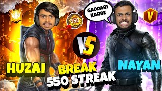 Revenge Break 500 Winning Streak Of Assassins ARMY 😱 Huzai Vs Nayan Bhai Got Angry 😡  Free Fire [upl. by Dranik]