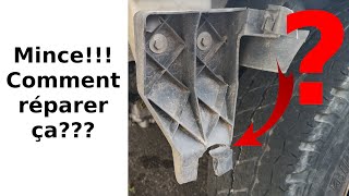 Comment réparer un objet cassé en plastique rigide fixation de parechoc avant de Renault Master [upl. by Yvad]