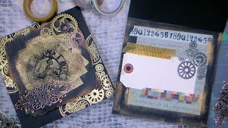 Steampunk Card Perfect for Fathers Day  Stamp School [upl. by Anma]