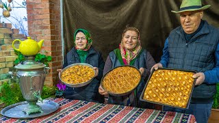 Baklava  Traditional Azerbaijani Sweet Flower Tea [upl. by Anrat761]