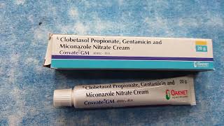 Cosvate gm cream  clobetasol propionate gentamicin Miconazole cosvate gm use review hindi benefit [upl. by Sheena]