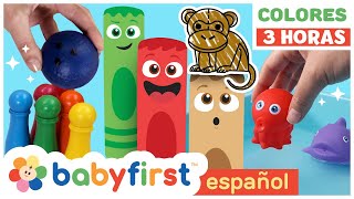 Colores en español  Magia de La Pandilla de Colores  Juguetes Para Baño   3 horas  BabyFirst [upl. by Leummas]