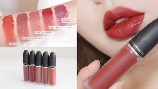 5 MAC Lipsticks Try On  MAC 990 991 996 997 998   Temi酱 [upl. by Portie]