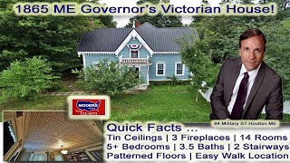 Victorian House For Sale in Houlton Maine  Governors Home ME Real Estate [upl. by Durwin]