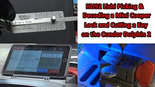 611 HU92 Lishi amp Condor Dolphin 2 Making a Mechanical Key to a Mini Cooper [upl. by Evad]