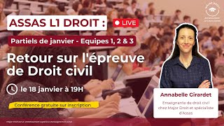 📢 LIVE  Retour sur lépreuve de droit civil  Assas L1 Droit [upl. by Leodora236]