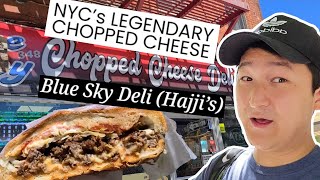 NYCs LEGENDARY CHOPPED CHEESE  Blue Sky Deli Hajjis [upl. by Idieh922]