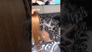 How to make Bantu knots on short hair [upl. by Molton]