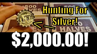 200000 HUNTING FOR SILVER ENDERS IN HALF DOLLAR COINS [upl. by Crescint]