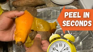 How To Peel Sweet Potatoes The Fastest Way🔪👀 shorts food clips [upl. by Nosrak]