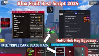 Roblox Hack  Blox Fruit HoHo Hub Script  Key Bypasser Full Tutorial  Best Script HoHo Hub [upl. by Eizeerb]