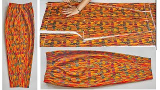 Very Easy Pant Trouser Cutting and stitching  Palazzo pant cutting and stitching [upl. by Rehpotsirhcnhoj]