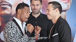 DANIEL JACOBS VS JULIO CESAR CHAVEZ JR  FULL FACE TO FACE  1ST FACE OFF IN LOS ANGELES [upl. by Eiramave848]