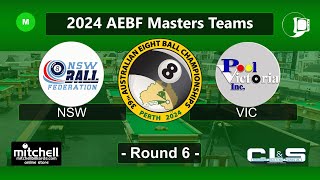 NSW v VIC Masters Teams Rnd 6  2024 AEBF Nationals [upl. by Urana]