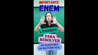 3 Passos para você arrasar na prova de matemática do ENEM [upl. by Maje]