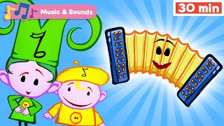 The Notekins  Learn Musical Instruments for Kids  Early Learning Videos with Music for Babies [upl. by Enilegnave]