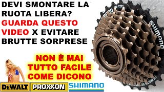 SMONTARE INGRANAGGIO RUOTA LIBERA BICICLETTA SHIMANO CAMBIO  FACILE MA NON PER TUTTI [upl. by Sulokcin]