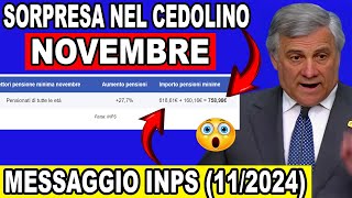 📅 PENSIONI NOVEMBRE CEDOLINO INPS DISPONIBILE ➜ RIMBORSI CONGUAGLI AUMENTI E BONUS PER GLI INVAL [upl. by Egni]