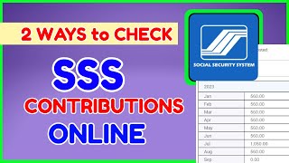 How to Check SSS Contribution Paano Malaman Mabilang ang Hulog sa SSS Online SSS Qualification [upl. by Namilus]