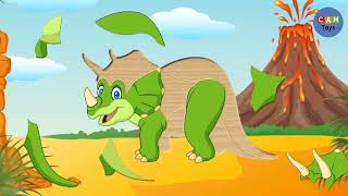 🅳🅸🅽🅾🆂🅰🆄🆁 🅿🆄🆉🆉🅻🅴🆂  Learning Dinosaur Name and Sound with Dino Puzzles free for kids 1  🄲🄰🄼🄱🄾 🅃🄾🅈🅂 [upl. by Ozkum]