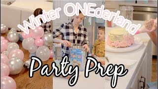 NEW PARTY PREP DIY WINTER ONEDERLAND FIRST BIRTHDAY [upl. by Gide]