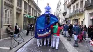 Carnaval de Béziers 2013  Le Poulain de Pézenas quotclassé au patrimoine de lUNESCOquot [upl. by Polak]