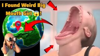 I found very wield big mouth 😱 googleearth 🌎📍 eartheffects89 girl😰 earth [upl. by Essam241]