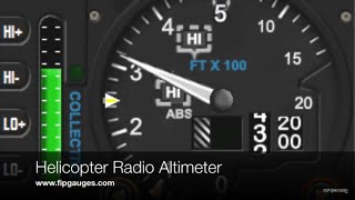 Helicopter Radio Altimeter Gauge  SaitekLogitech Flight Information Panel amp SPADneXt [upl. by Linea]